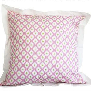 2 NEW Dena Georgia Pink Green EURO shams 26 x 26